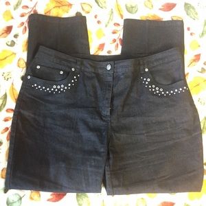 Women’s 16 petite blue jeans w/elastic waistband